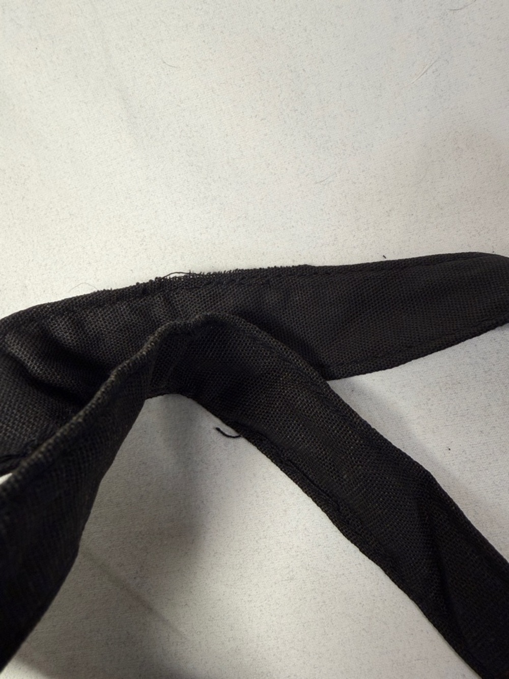YSL Yves Saint Laurent Black Bow Tote Bag Canvas Minimalist Logo Handbag - Picture 9 of 16